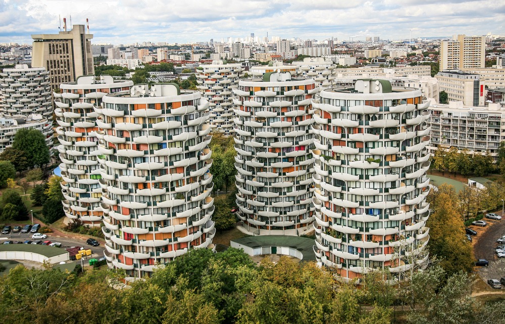 Les Choux de Créteil, tours résidentielles emblématiques de la préfecture du Val-de-Marne